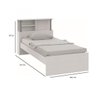 Cama Solteiro Cabeceira com Nicho Prateleira Console 7150A Versátil Complemento Móveis Castro - 3