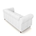Ver imagem 7 de Sofá Living Sala de Estar Stanford Chesterfield 2 Lugares 200cm Pés de Madeira Couro Branco G58 - Gr