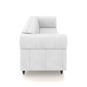 Ver imagem 6 de Sofá Living Sala de Estar Stanford Chesterfield 2 Lugares 200cm Pés de Madeira Couro Branco G58 - Gr