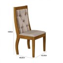 Ver imagem 5 de Conjunto Sala de Jantar Mesa Tampo Mdf/vidro 180 Quina Reta 6 Cadeiras Clarice Espresso Móveis