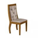 Ver imagem 4 de Conjunto Sala de Jantar Mesa Tampo Mdf/vidro 180 Quina Reta 6 Cadeiras Clarice Espresso Móveis