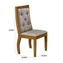 Ver imagem 5 de Conjunto Sala de Jantar Mesa Tampo Mdf/vidro 180 Quina Reta 6 Cadeiras Clarice Espresso Móveis