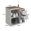 Ver imagem 3 de Gabinete para Banheiro Suspenso 1 Porta 2 Gavetas 60cm Arenas - Art In Móveis