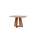 Ver imagem 1 de Mesa de Jantar Floripa Madeira Maciça 90x90cm Tampo Quadrado Vidro Móveis Minas Off White