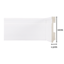 Ver imagem 2 de Kit Rodape Poliestireno 10cm Branco Frisado PX 24metro(10Barras)