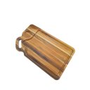 Ver imagem 3 de Tábua Churrasco Retangular Grande com Porta Tempero Madeira Teca - Natural Natural