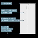 Ver imagem 5 de Armário para Escritório Multiuso Alto 2 Portas com Chave Yescasa