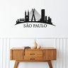 Adesivo de Parede Skyline São Paulo Silhueta Prédios Brasil Kanto Store - 1