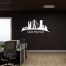 Adesivo de Parede Skyline São Paulo Silhueta Prédios Brasil Kanto Store - 7