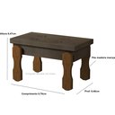 Ver imagem 2 de Recamier Captone Madri Pés de Madeira 0,70 Cor Marrom - Comprar Moveis em Casa