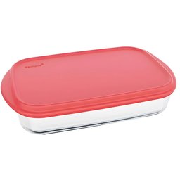 Travessa de Vidro com Tampa Retangular Sempre Assadeira 4l - 1