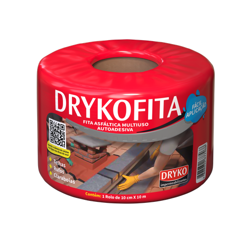 Manta Fita Asfáltica Autoadesiva Cinza Dryko 100mmx10m