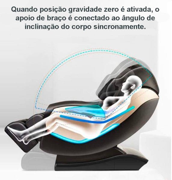 Cadeira de Massagem 3D Nova Iorque Confortbras Preta - 7