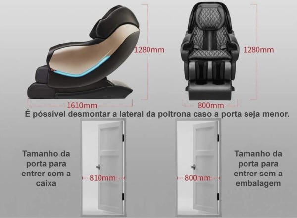 Cadeira de Massagem 3D Nova Iorque Confortbras Preta - 10