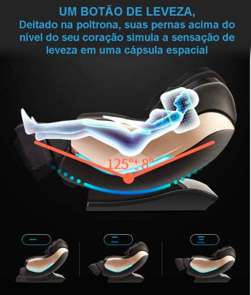 Cadeira de Massagem 3D Nova Iorque Confortbras Preta - 4