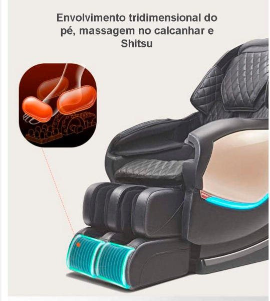 Cadeira de Massagem 3D Nova Iorque Confortbras Preta - 5