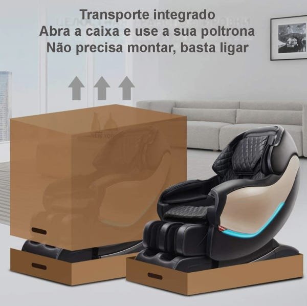 Cadeira de Massagem 3D Nova Iorque Confortbras Preta - 9