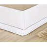 Saia Cama Box Baú Casal Queen Ponto Palito Percal Algodão - Branco - 1