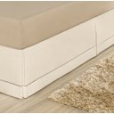 Ver imagem 2 de Saia Cama Box Baú Casal Queen Ponto Palito Percal Algodão - Palha
