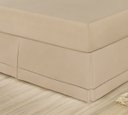 Ver imagem 2 de Saia Cama Box Baú Casal Queen Ponto Palito Percal Algodão - Caqui