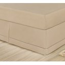 Ver imagem 2 de Saia Cama Box Baú Solteiro Ponto Palito Percal Algodão - Caqui