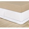 Saia Cama Box Baú Solteiro Ponto Palito Percal Algodão - Branco - 2