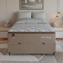 Ver mais imagens de Cama Box Baú Viúva + Colchão Comfort Class Pillow Top Bege/suede Bege