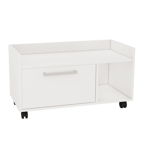 Gabinete para Banheiro com Rodizio e 01 Porta Branco