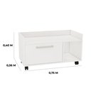 Ver imagem 3 de Gabinete para Banheiro com Rodizio e 01 Porta Branco