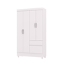 Guarda-roupa Solteiro Ideal Plus 4 Portas - Vlr Móveis: Branco/camarim - 1