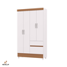 Guarda-roupa Solteiro Ideal Plus 4 Portas - Vlr Móveis: Branco/camarim - 6
