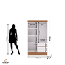 Guarda-roupa Solteiro Ideal Plus 4 Portas - Vlr Móveis: Branco/camarim - 10