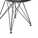 Ver imagem 3 de Cadeira Charles Eames Ferro Preto Assento Preto