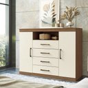 Ver imagem 1 de Cômoda para Quarto 2 Portas 4 Gavetas 1 Nicho Master