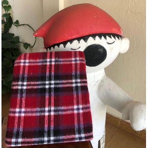 Manta Parahyba Roma Casal - Vermelho/branco/preto