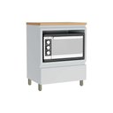 Ver imagem 1 de Balcão de Cozinha Modulado Rainha P- Forno 1 Porta C-tampo 70 Cm Branca-nature - Nesher