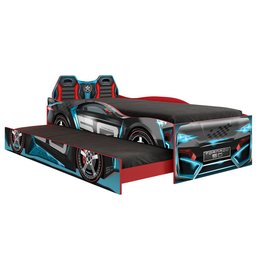 Bicama Infantil Carro Brilha no Escuro 100%MDF Twister P13 Vermelho - Mpozenato - 7