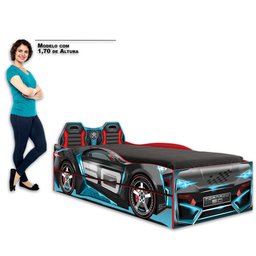 Bicama Infantil Carro Brilha no Escuro 100%MDF Twister P13 Vermelho - Mpozenato - 5