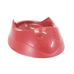 6 Unidades Comedouro Plástico Cara de Gato N°3 200ml Cor Vermelho Durín - 1