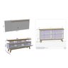 Conjunto Painel Chanel com Rack Rubi e Buffet Opala Cinamomo com Off White - Móveis Bechara - 6