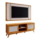 Ver imagem 2 de Rack com Painel para Tv até 75 Polegadas Attuale 2 Portas Mel/off White - Viero Móveis