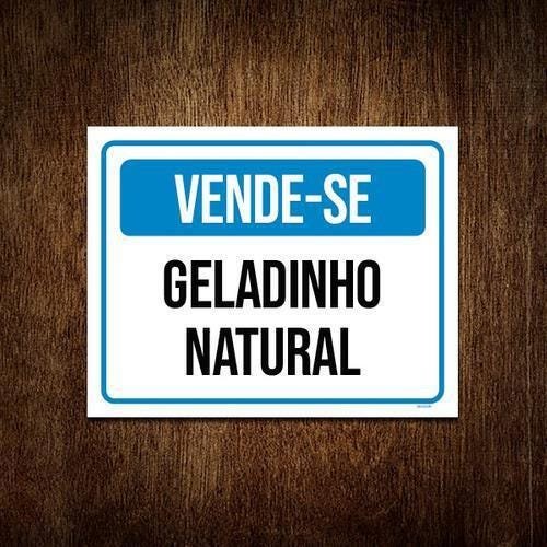Placa Vende-Se Geladinho Natural 36X46 | MadeiraMadeira