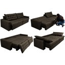 Ver imagem 7 de Sofá Retrátil e Reclinável e Cama 2,35M Cama Inbox Flex Suede Velusoft Café