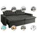 Ver imagem 3 de Sofá Retrátil e Reclinável e Cama 2,35M Cama Inbox Flex Suede Velusoft Cinza