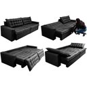Ver imagem 7 de Sofá Retrátil e Reclinável e Cama 2,35M Cama Inbox Flex Suede Velusoft Preto