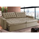 Ver imagem 1 de Sofá Retrátil e Reclinável e Cama 2,75M Cama Inbox Flex Suede Velusoft Bege