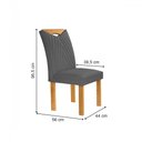 Ver imagem 4 de Mesa de Jantar 4 Lugares Stella com Vidro Ripado Cinamomo/off White/cinza - Cel Móveis