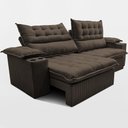 Ver imagem 6 de Sofá Retrátil e Reclinável 2,60m Molas Ensacadas Dream Velusoft Café Cama Inbox