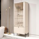 Ver imagem 4 de Conjunto Buffet e Cristaleira Rouxinol Off White Preto