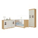 Ver imagem 2 de Quarto de Bebê Completo com Berço Americano 3 em 1 Doçura Multimóveis Mp4658 Madeirado/off White